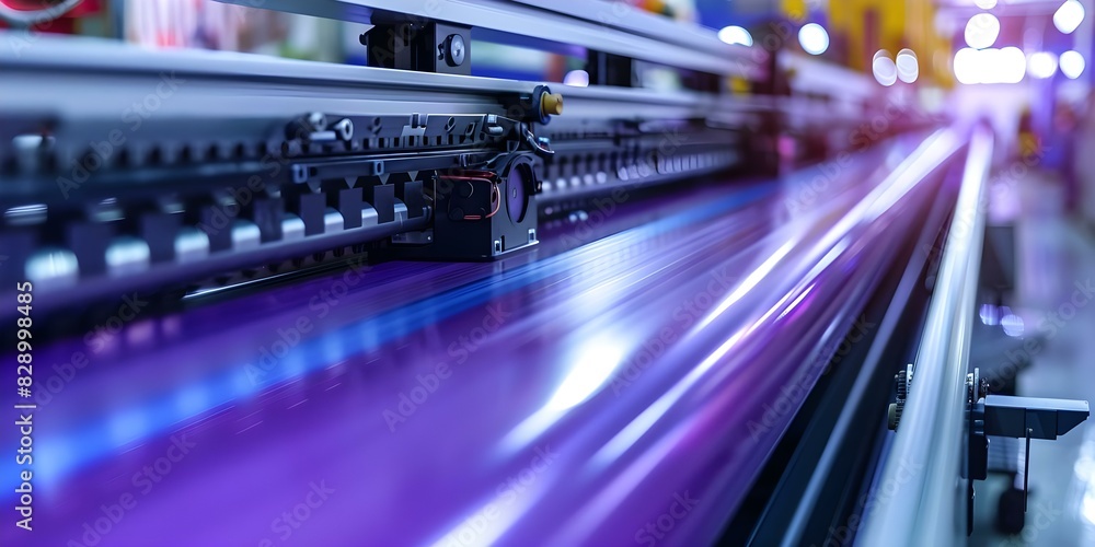Poster office large format plotter printer for professional use. concept large format printers, office equi