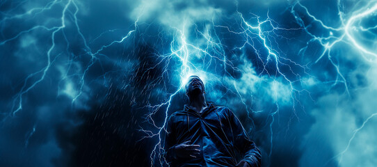 Man struck by lightning