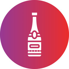 Champagne bottle Icon style