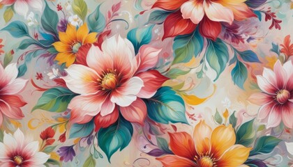 painting-A-vibrant-and-colorful-floral-pattern 