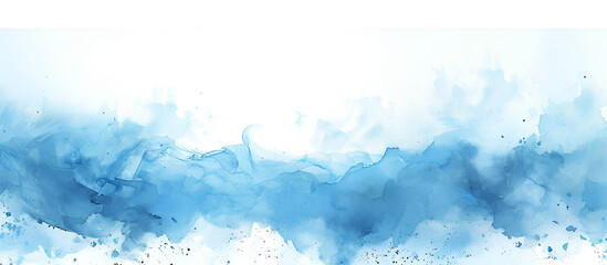 Fototapeta premium Watercolor border isolated on white, artistic background