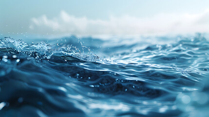 Clean water in the ocean close-up