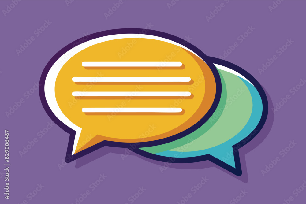 Aufkleber a speech bubble with a speech bubble in the middle, an embedded speech bubble within another speech 