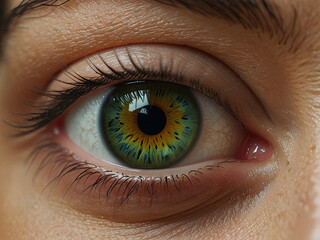 Fototapeta premium Eye with green iris