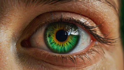 Fototapeta premium Eye with green iris