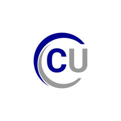 Alphabet letters Initials Monogram logo CU, INITIAL Letter CU logo design, template vector illustration. CU Initial Letter Logo design vector template, Graphic Alphabet Symbol for Corporate Business.