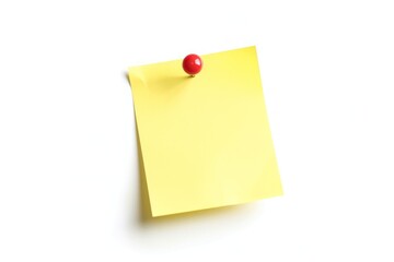 Yellow sticky post with notes. White isolated background