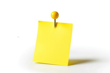 Yellow sticky post with notes. White isolated background