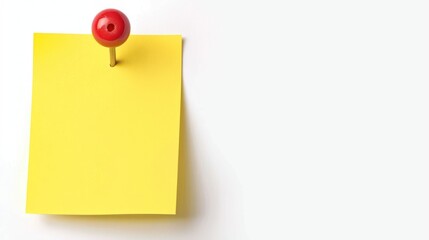 Yellow sticky post with notes. White isolated background