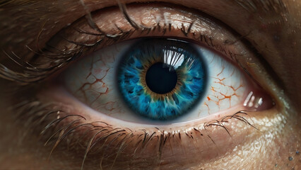Naklejka premium Eye with Blue Iris