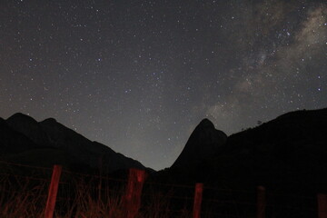 milky way in the three peaks