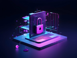 Internet and data security, Cybersecurity and privacy concepts to protect data. Lock icon and internet network security technology. digital security background, Cloud and Hosting Security