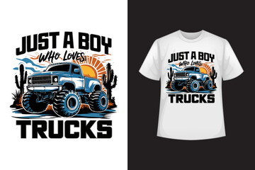 Modern trendy truck lover dad t shirt design, T shirt design with truck 