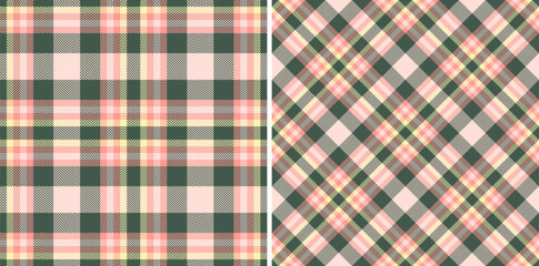Background plaid textile of vector texture tartan with a seamless pattern fabric check.