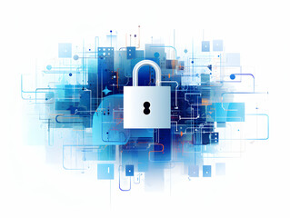 Internet and data security, Cybersecurity and privacy concepts to protect data. Lock icon and internet network security technology. digital security background, Cloud and Hosting Security