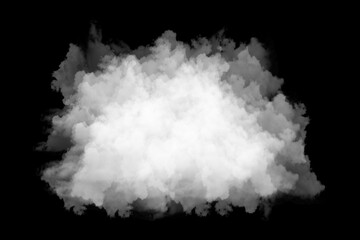 smoke cloud on black