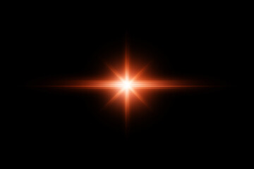 Beautiful optical lens flare effect Golden sun light