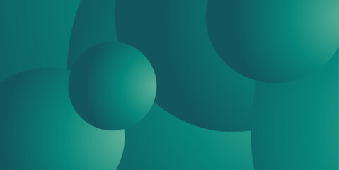 Deep Green Bubble Circle Shape Gradient Background 
