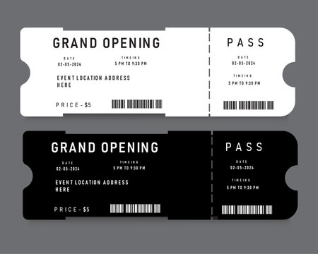 VIP event ticket template