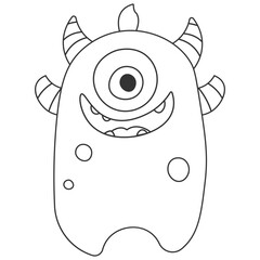 cartoon cute monster