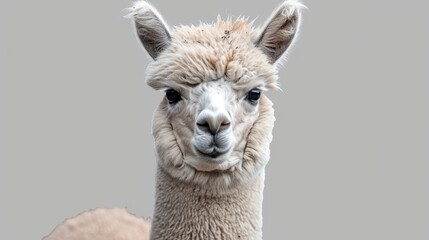 Obraz premium A close-up image of a llama looking directly at the camera. Suitable for various projects and designs
