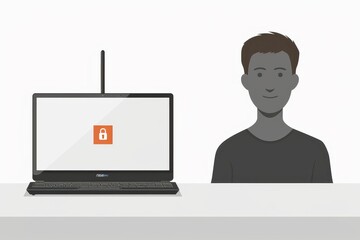 Young woman using Wi Fi to access cloud services, illustrating the ease and convenience of modern digital technologies