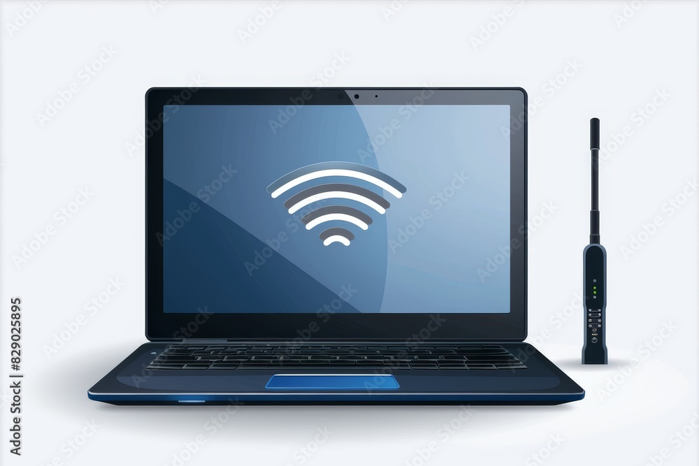 Poster graphic designer in a creative digital setting, utilizing high speed wi fi to enhance artistic workf