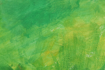 Textured oil and Acrylic smear  blot canvas painting wall. Abstract Green color stain brushstroke...