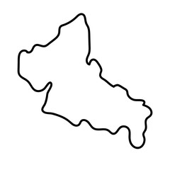 SAN  map in line illustration