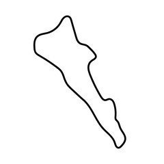 sinaloa  map in line illustration