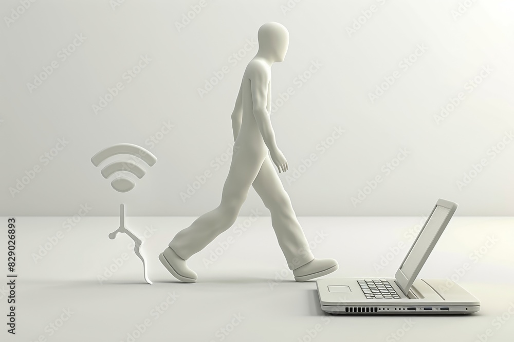 Poster wi fi router and multiple connected devices, emphasizing the central role of routers in home and off