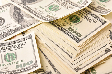 Paper money lot of dollar banknotes