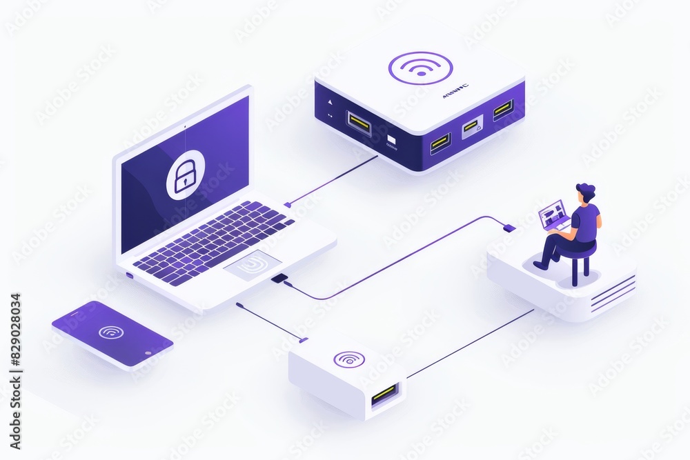 Aufkleber office professional enhancing digital workflows with virtual interface tools, bridging technology an