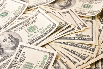 Paper money lot of dollar banknotes