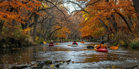 Autumn River Cleanup: Volunteers in Action, generative ai
