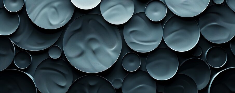 Metal spoons arranged in a stack