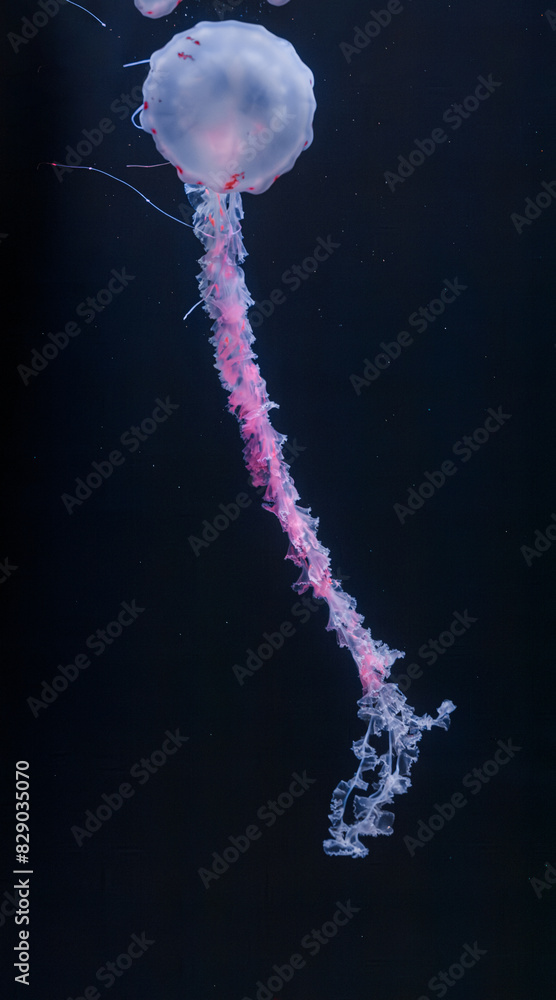 Wall mural underwater photos of purple striped jelly chrysaora colorata