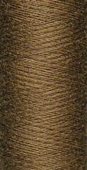 macro texture of a skein of brown sewing thread