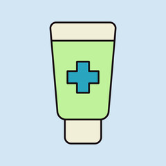 Obraz premium Ointment cream tube medicine vector icon