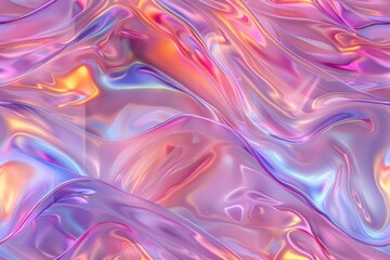 Obraz premium Abstract background with swirling iridescent colors in shades of pink, purple, and blue.