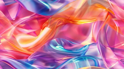 Naklejka premium Abstract colorful background with vibrant swirls and gradients of pink, orange, blue and purple.