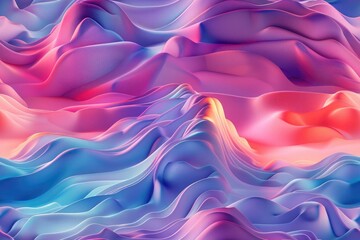 Fototapeta premium Abstract colorful landscape with swirling, vibrant hues. Perfect for backgrounds, design, and art.