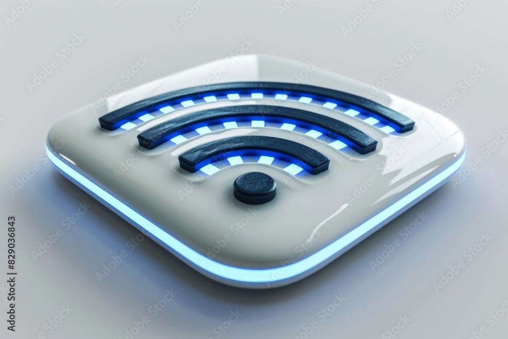 Poster designer adjusting wi fi router settings on a laptop, demonstrating the ease of managing network con