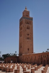 Koutoubia Mosque on a sunny day in Marrakesch Morocco North Africa