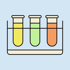 Test tubes vector icon. Medical sign