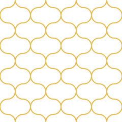 Arabic geometric mosaic printable seamless pattern with abstract Moroccan print in blue and orange colors. Ramadan Kareem Traditional Islamic art Illustration background