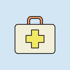 First aid kid vector icon. Medical sign