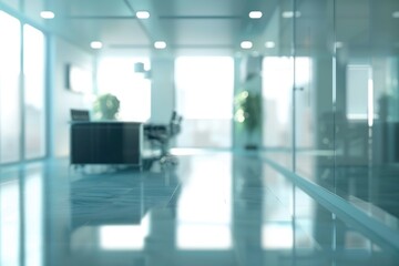 Abstract blurred office interior room