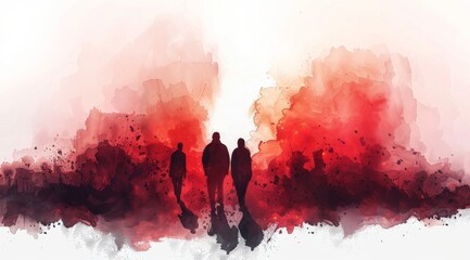 International Day of Remembrance and Commemoration of Victims of Terrorism. white background, watercolor style. text Digital illustration 