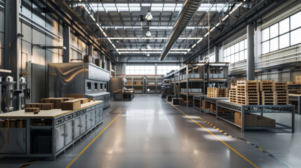 Food factory packaging workshop clean and tidy.